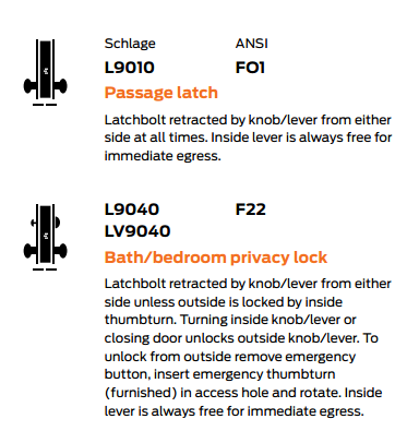 Schlage L583-496 Lock Case Cover, L9000 Series