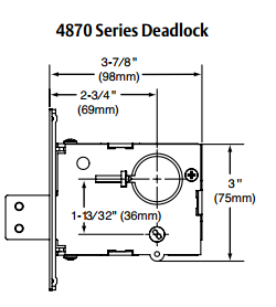 Sargent 4875 Grade 1 Mortise Heavy Duty Deadbolt